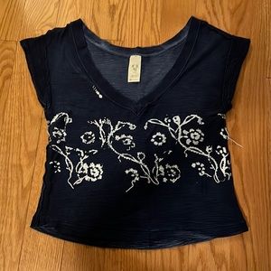 Navy coloured Free people t shirt